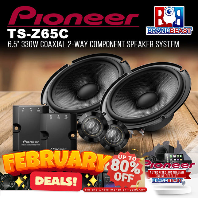 Pioneer TS-Z65C 330W 6.5‚Äù Coaxial 2-Way Component Speaker System