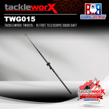 TACKLEWORX TWG015 - 15 Foot Telescopic Squid Gaff