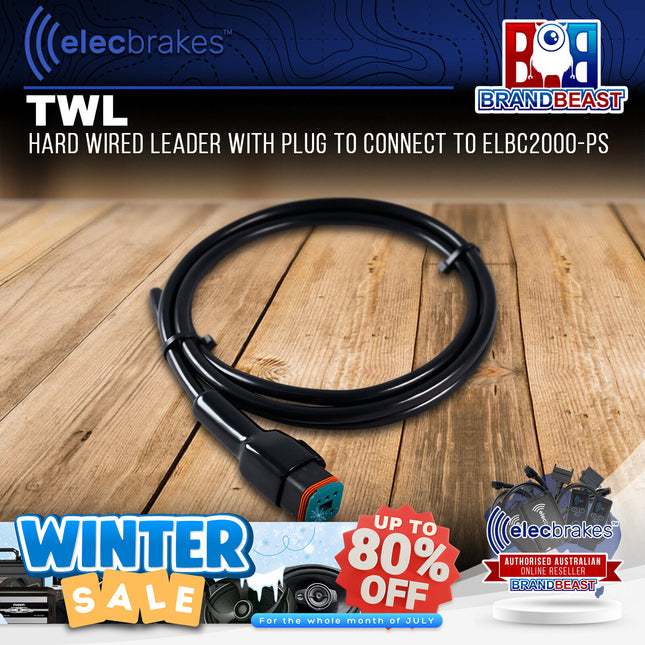 Elecbrakes TWL Hard Wired Leader with Plug to Connect to ELBC2000-PS
