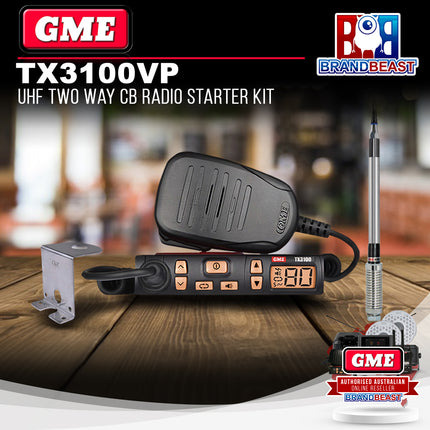 GME TX3100VP 5 Watt Super Compact UHF CB Radio Starter Kit