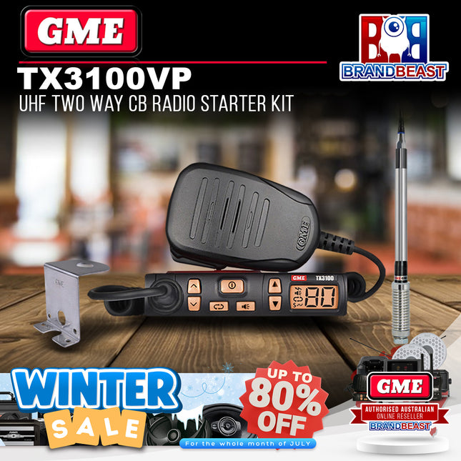 GME TX3100VP 5 Watt Super Compact UHF CB Radio Starter Kit