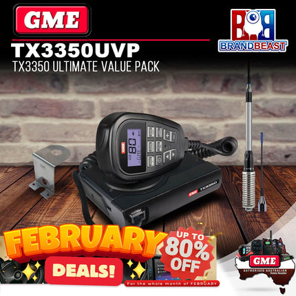 GME TX3350UVP 5 Watt Super Compact UHF CB Radio - Value Pack