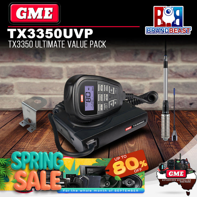 GME TX3350UVP 5 Watt Super Compact UHF CB Radio - Value Pack