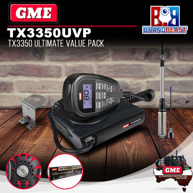 GME TX3350UVP 5 Watt Super Compact UHF CB Radio - Value Pack
