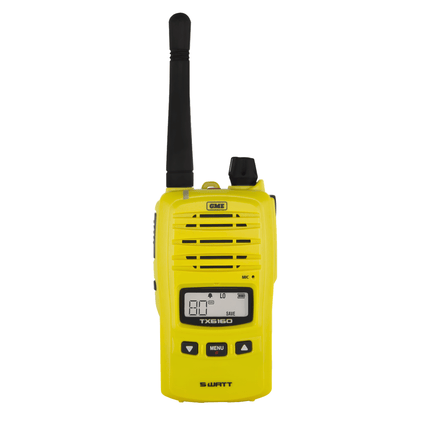 GME TX6160XY 5/1 Watt Handheld UHF Radio IP67 Yellow
