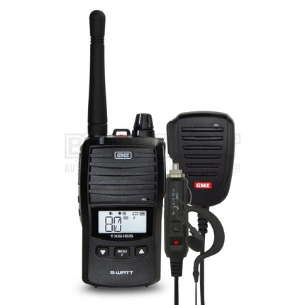 GME TX6165 5/1 Watt UHF CB Handheld Radio including Accessories