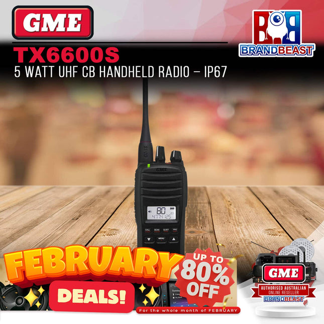 GME TX6600S 5 Watt UHF CB Handheld Radio ‚Äì IP67