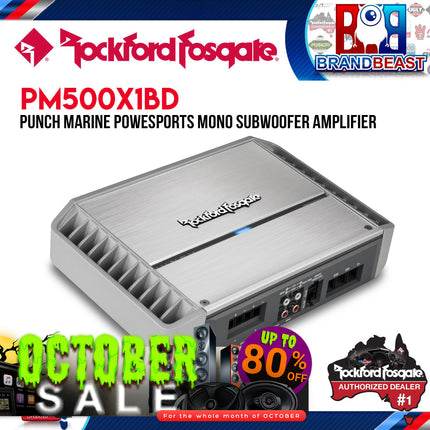 Rockford Fosgate PM500X1bd Punch Marine 500 Watt Class-bd Mono Amplifier