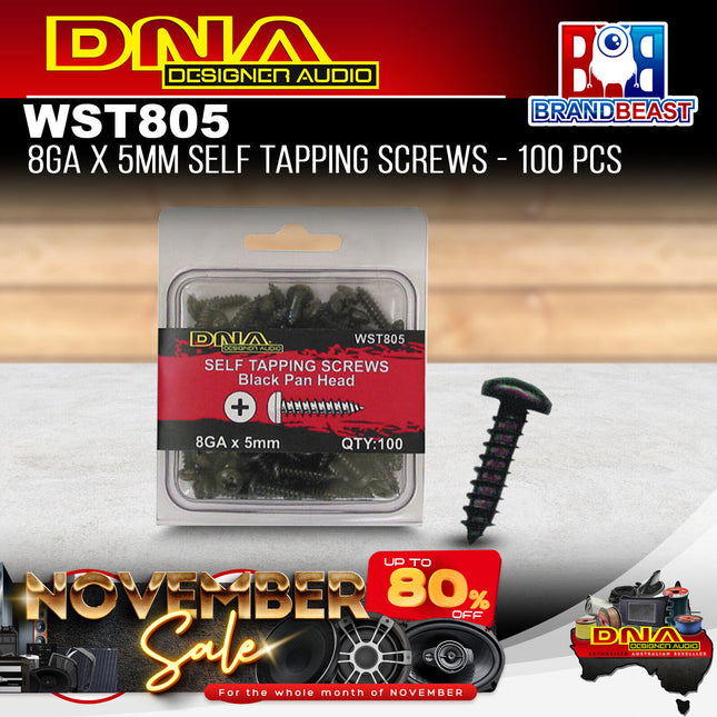 DNA WST805 16mm 8 Gauge Self Tapper Screws - 100 Pieces