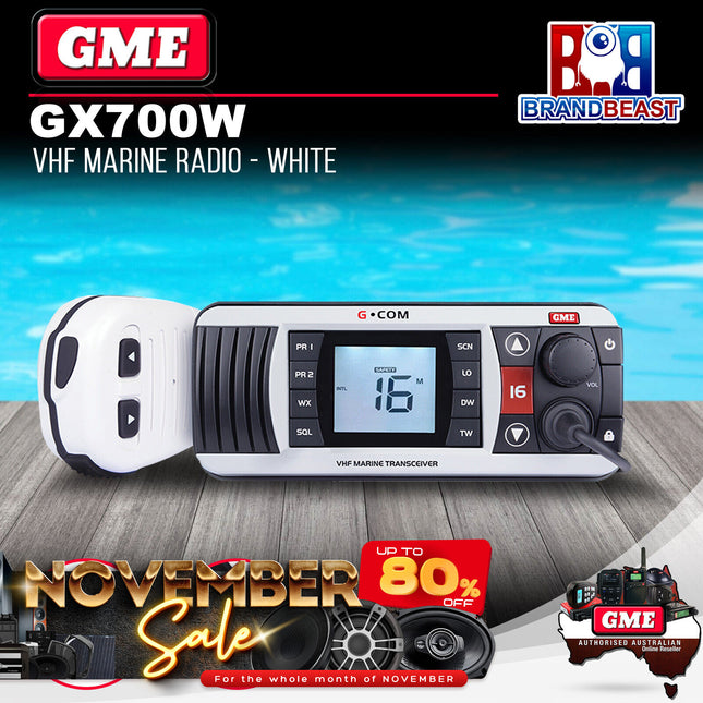 GME GX700W VHF Marine Radio White