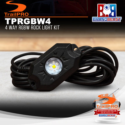 TrailPRO TPRGBW4 4 Way RGBW Rock Light Kit