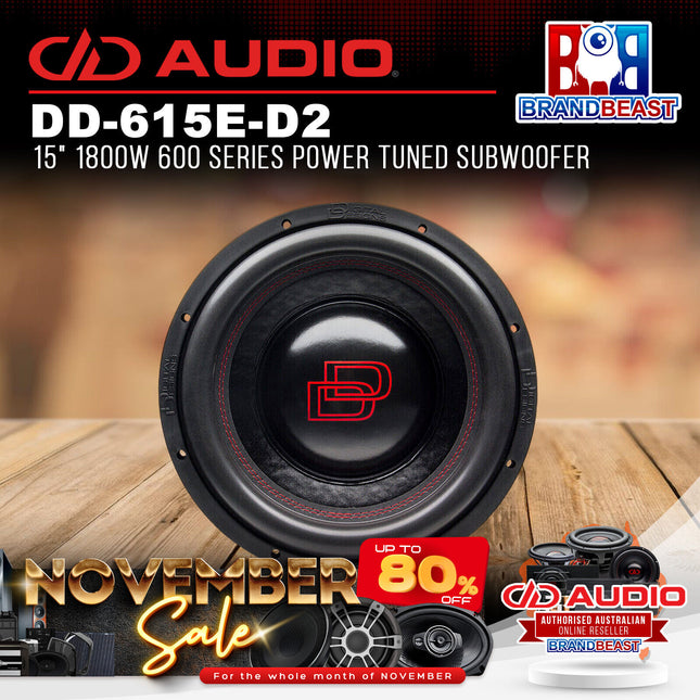 DD Audio DD-615E-D2 15" 1800W 600 Series Power Tuned Subwoofer