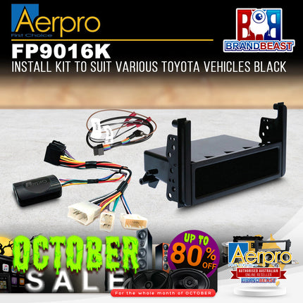 Aerpro FP9016K Single/Double DIN Black Install Kit Suit Various Toyota Vehicles