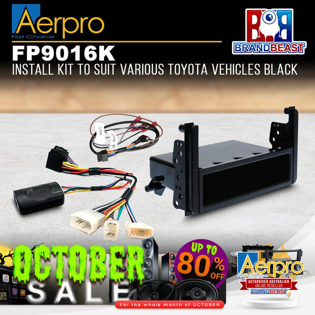 Aerpro FP9016K Single/Double DIN Black Install Kit Suit Various Toyota Vehicles