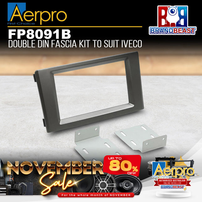 Aerpro FP8091B Facia Kit Suit Iveco Daily 2007-14 Dark Grey 2-DIN