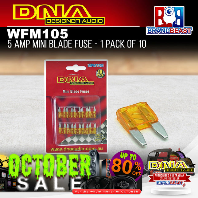 DNA WFM105 5 Amp Mini Blade Fuse - 1 Pack Of 10
