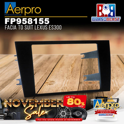 Aerpro FP958155 Double DIN Matte Black Facia Kit Suit Lexus ES300 1997 - 2000