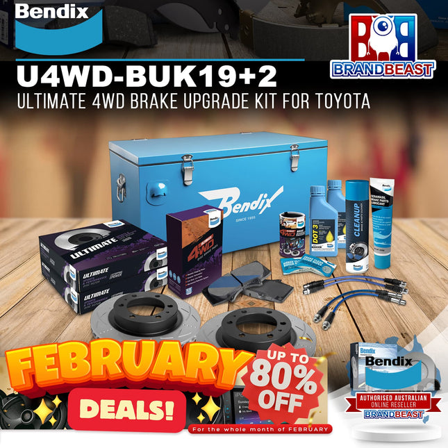 Bendix U4WD-BUK19+2 Ultimate 4WD Brake Upgrade Kit for Toyota