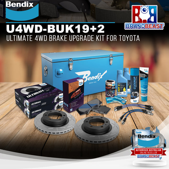 Bendix U4WD-BUK19+2 Ultimate 4WD Brake Upgrade Kit for Toyota