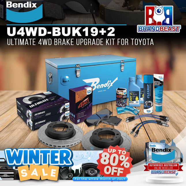 Bendix U4WD-BUK19+2 Ultimate 4WD Brake Upgrade Kit for Toyota