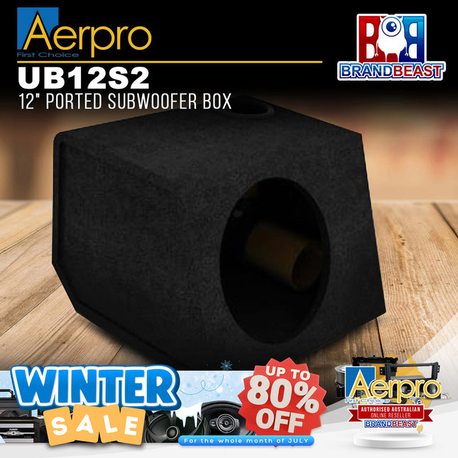 Aerpro UB12S2 12" MDF Ported Enclosure Subwoofer Box
