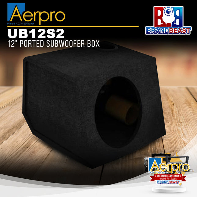 Aerpro UB12S2 12" MDF Ported Enclosure Subwoofer Box