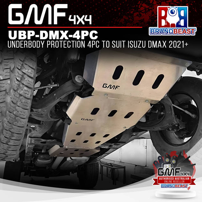 GMF4X4 UBP-DMX-4PC Underbody Protection 4pc To Suit Isuzu DMAX 2021+