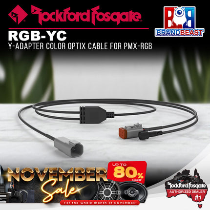 Rockford Fosgate RGB-YC Y-Adapter Color Optix Cable for PMX-RGB
