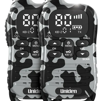 UNIDEN UH45-2 MAX - Ultra-Compact UHF Radio Twin Pack with Kid-Zone Plus and USB-C Charging