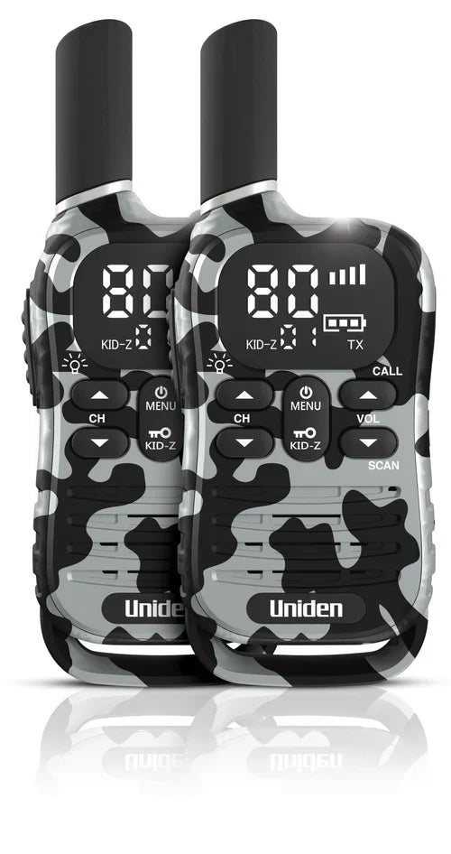 UNIDEN UH45-2 MAX - Ultra-Compact UHF Radio Twin Pack with Kid-Zone Plus and USB-C Charging
