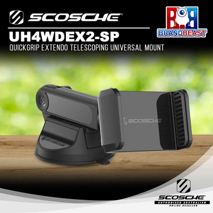 Scosche UH4WDEX2-SP QuickGrip CarMount Extendo Telescoping Universal Mount