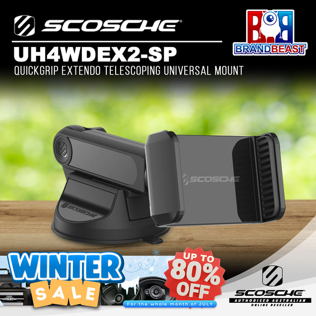 Scosche UH4WDEX2-SP QuickGrip CarMount Extendo Telescoping Universal Mount