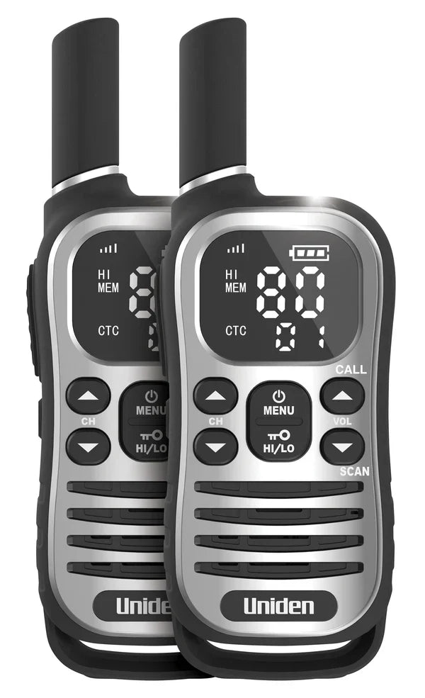 UNIDEN UH610-2 MAX - 1 Watt UHF Adventure Radio Twin Pack with Voice Scramble and USB-C Charging
