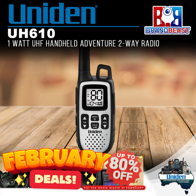 Uniden UH610 1 Watt UHF Handheld Adventure 2-Way Radio