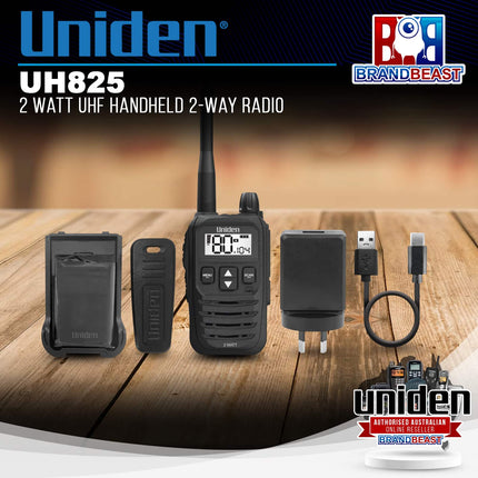 Uniden UH825 2 Watt UHF Handheld 2-Way Radio