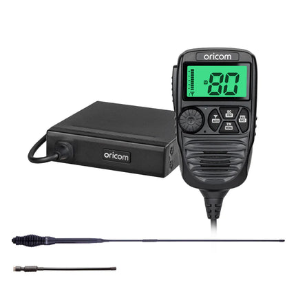 Oricom UHF182XPTA Dual Antenna UHF CB Radio Bundle with 2 BONUS Antennas