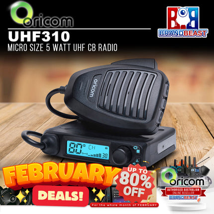 Oricom UHF310 5 Watt 80 Channel Micro UHF CB Radio