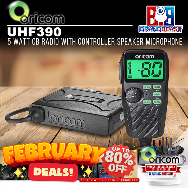 Oricom UHF390 5 Watt CB Radio With Controller Speaker Microphone