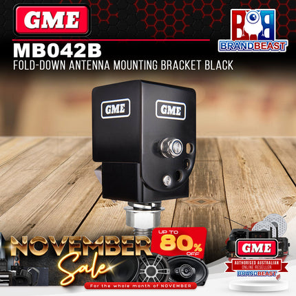 GME MB042B Fold-down Antenna Mounting Bracket (Black)