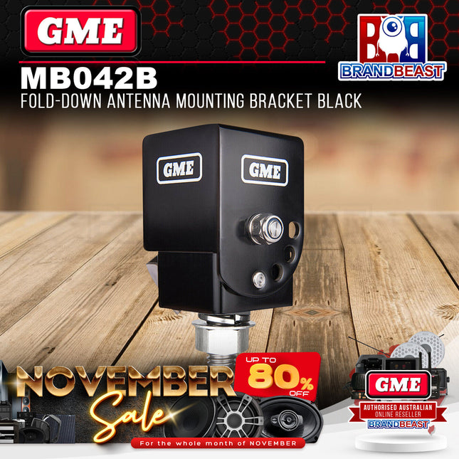 GME MB042B Fold-down Antenna Mounting Bracket (Black)