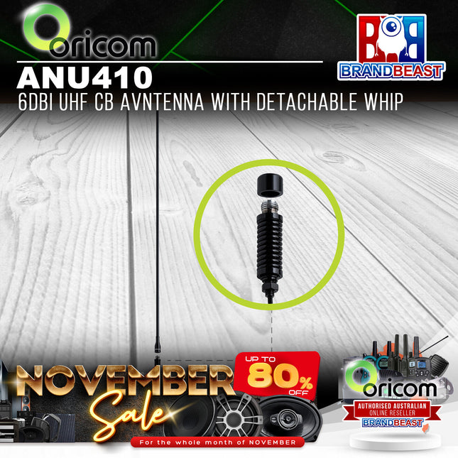 Oricom ANU410 6dBi UHF CB Antenna with Detachable Whip