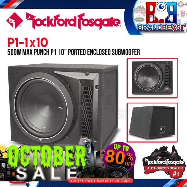 Rockford Fosgate P1-1X10 Punch Single P1 10" Loaded Enclosure