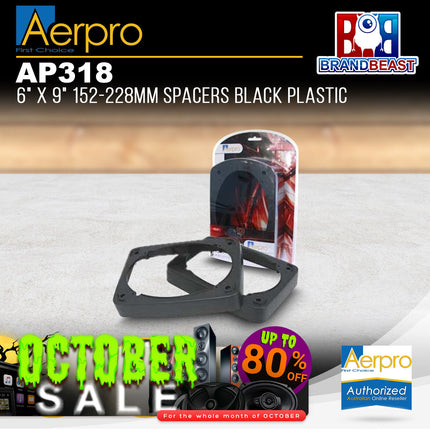 Aerpro AP318 6 x9" Black Speaker Spacers