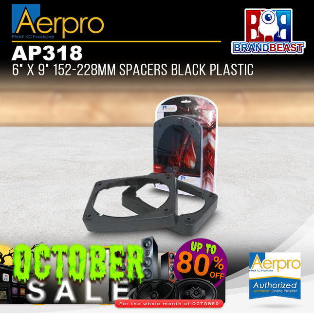 Aerpro AP318 6 x9" Black Speaker Spacers
