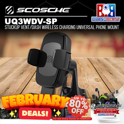 Scosche UQ3WDV-SP StuckUp Vent/Dash Wireless Charging Universal Phone Mount