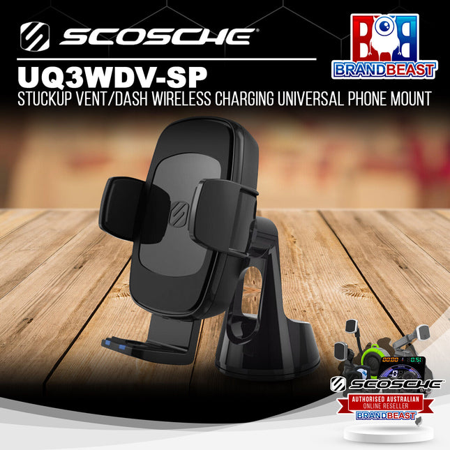 Scosche UQ3WDV-SP StuckUp Vent/Dash Wireless Charging Universal Phone Mount
