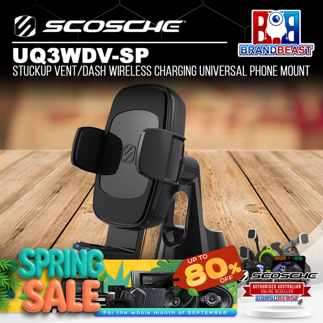 Scosche UQ3WDV-SP StuckUp Vent/Dash Wireless Charging Universal Phone Mount