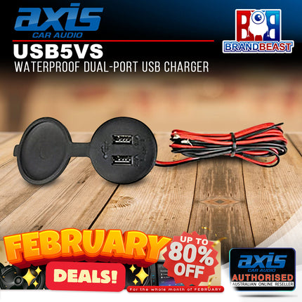 Axis USB5VS Waterproof Dual-Port USB Charger