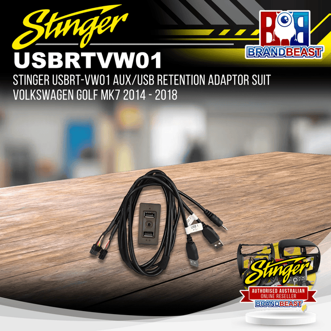 Stinger USBRT-VW01 AUX/USB Retention Adaptor For Volkswagen Golf MK7 2014 - 2018