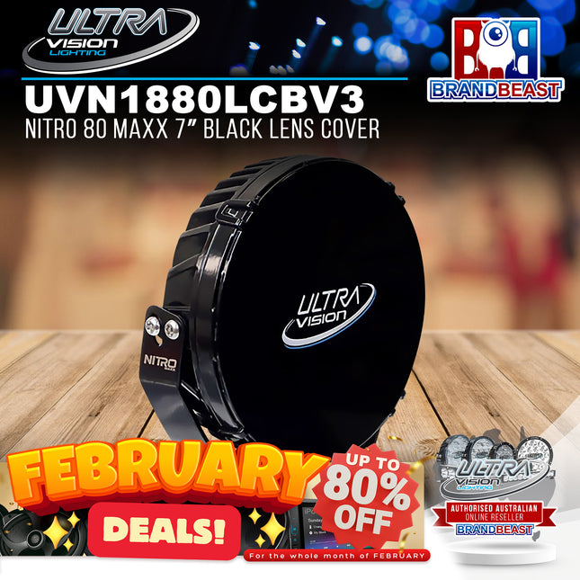 Ultra Vision Lighting UVN1880LCBV3 Nitro 80 Maxx 7‚Ä≥ Black Lens Cover